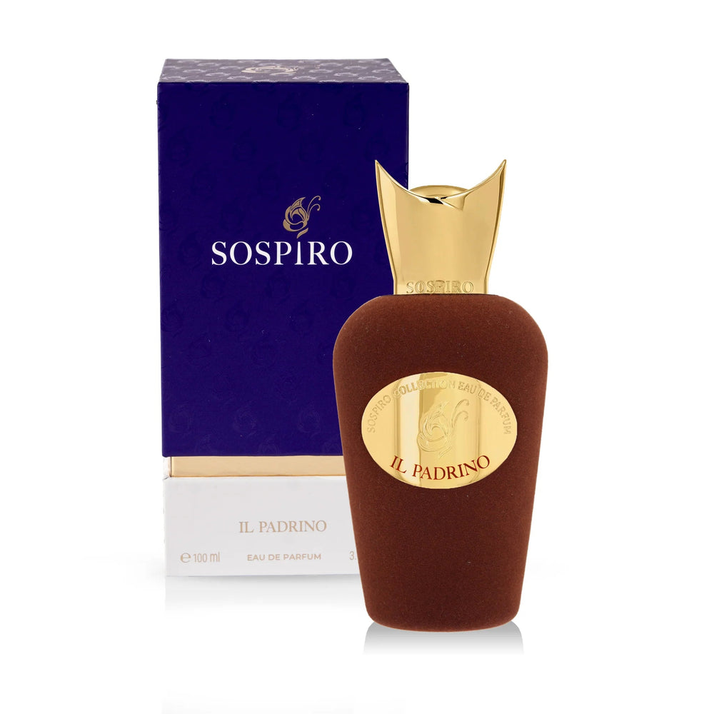 Sospiro-Il-Padrino-Extrait de Parfum- 100ml-Brauner-Samtflakon-Hochwertige- Verpackung  