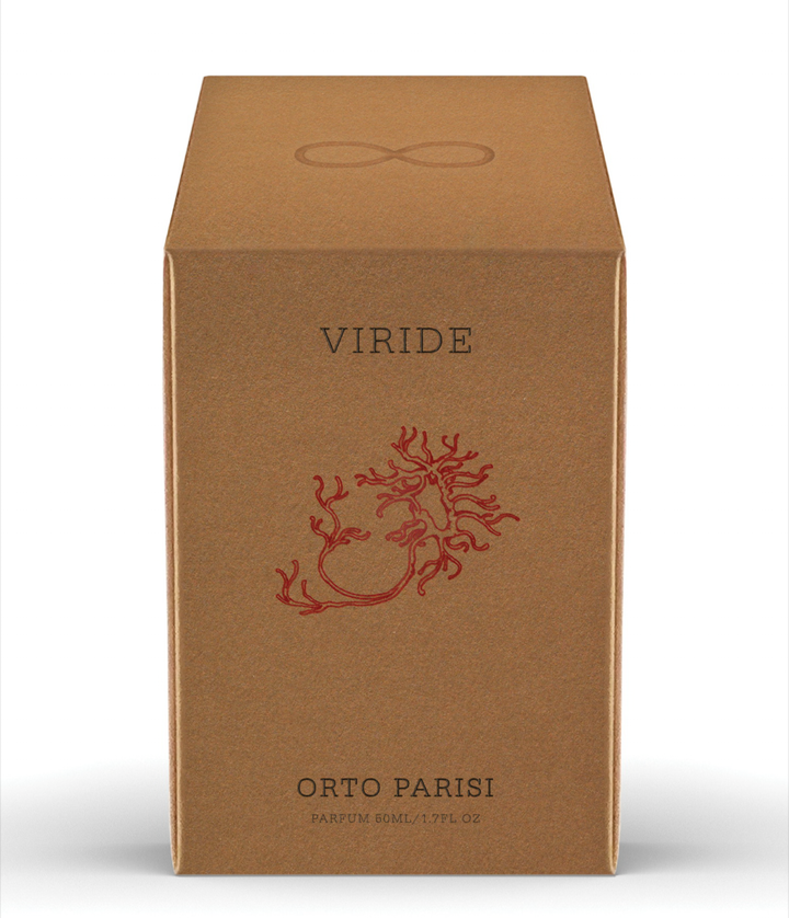 Goldbraune Verpackung von Orto Parisi Viride Parfum 50 ml
